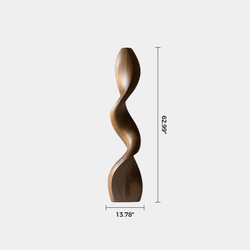 Hand Carved Large Wood Sculptures Floor Abstract Wooden Sculpture Art