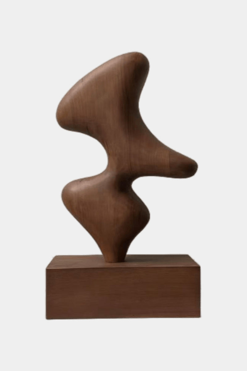 Wood Sculpture Hand Carved Abstract Wooden Sculpture Art Wood Carving