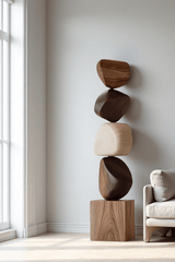 Tall Abstract Wood Sculpture Art Large Wooden Sculptures For The Home 