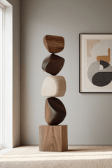 Tall Abstract Wood Sculpture Art Large Wooden Sculptures For The Home 