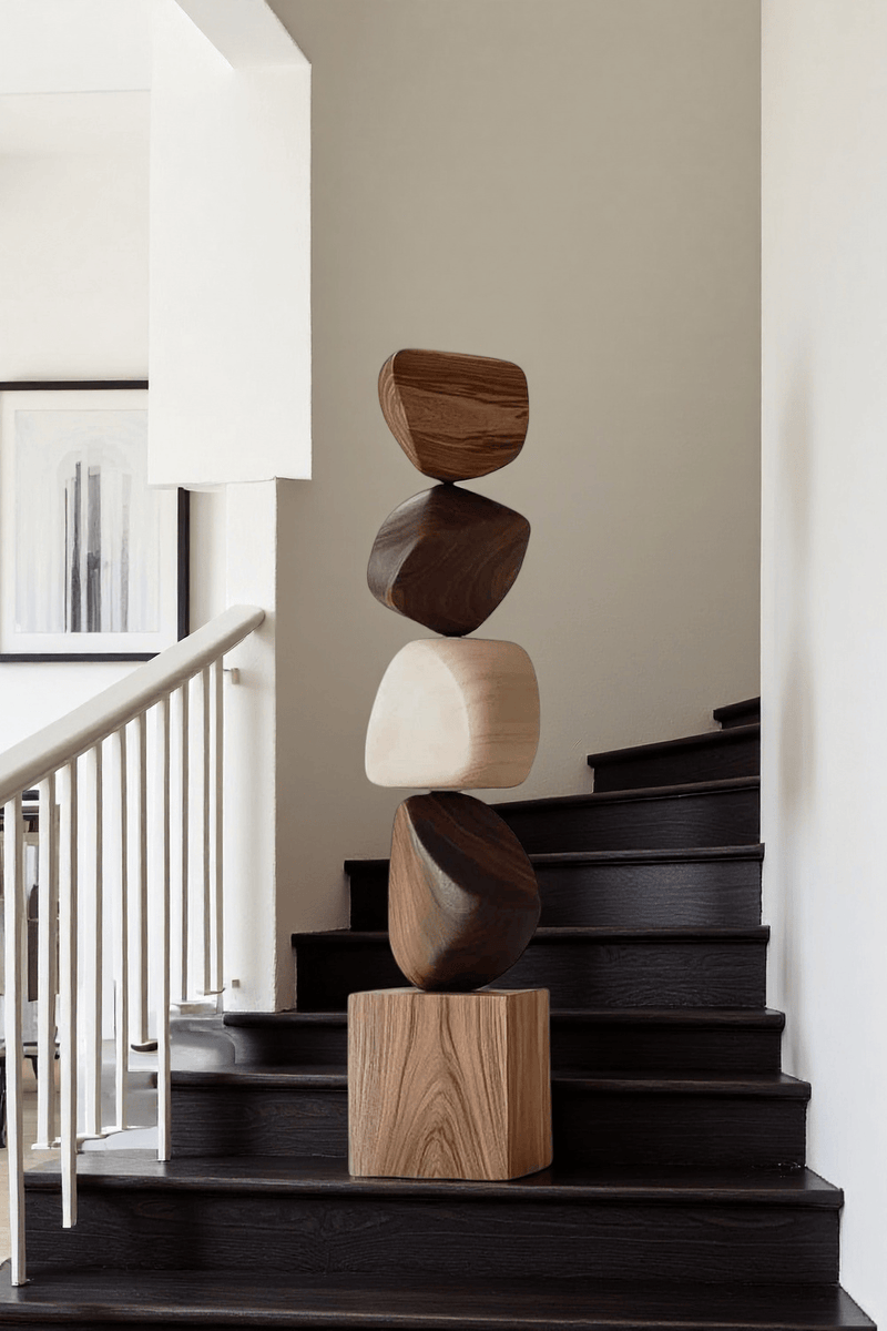 Tall Abstract Wood Sculpture Art Large Wooden Sculptures For The Home 