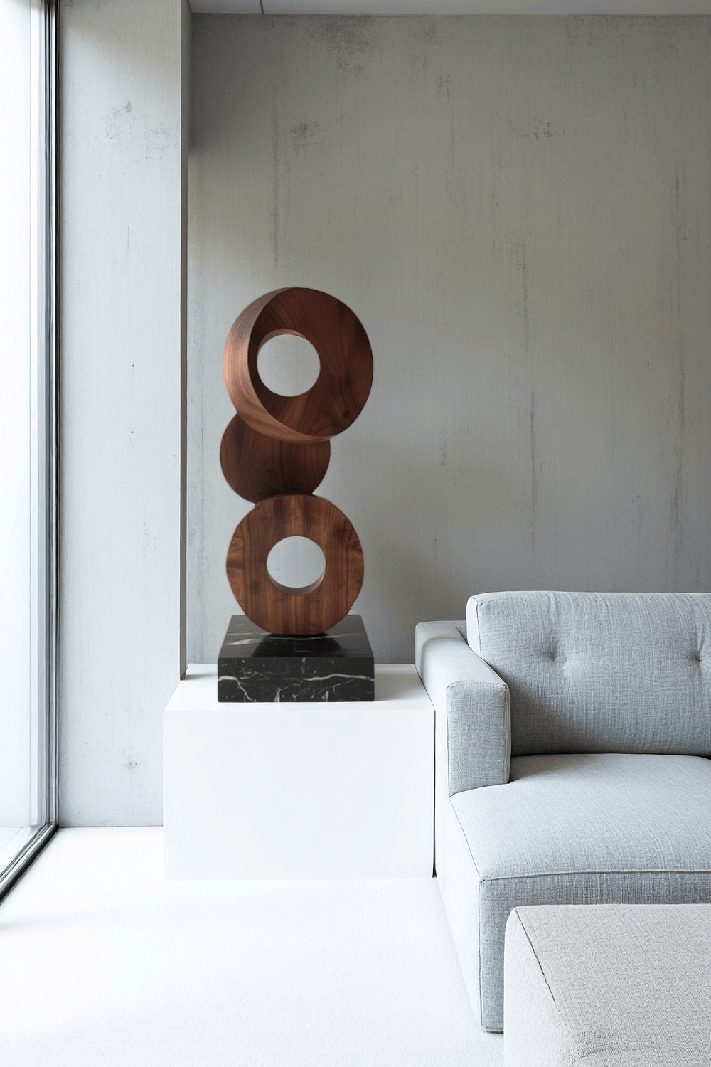Wood Sculpture Hand Carved Abstract Wooden Sculpture Art Wood Carving