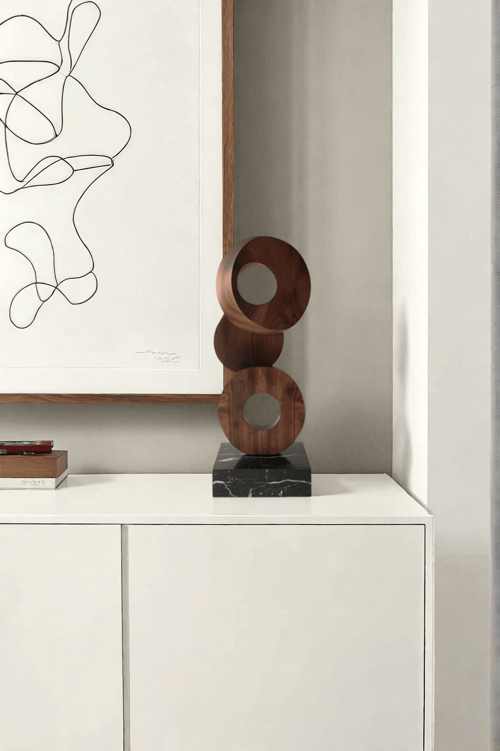 Wood Sculpture Hand Carved Abstract Wooden Sculpture Art Wood Carving