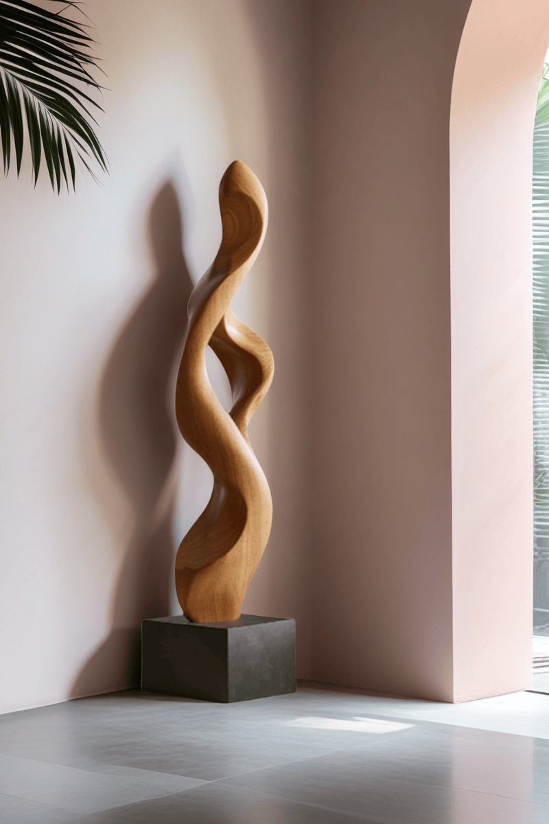 Large Wooden Sculptures For The Home Modern Abstract Wood Sculpture Art