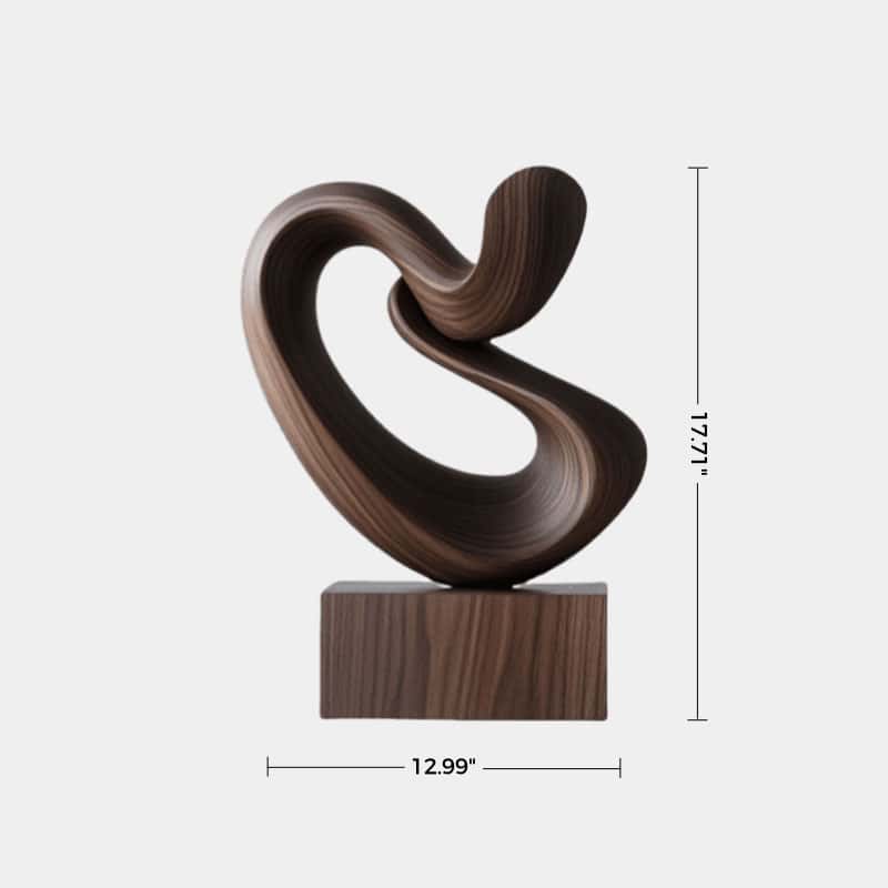 Modern Abstract Wooden Carving Hand Carved Wooden Sculpture Wood Art