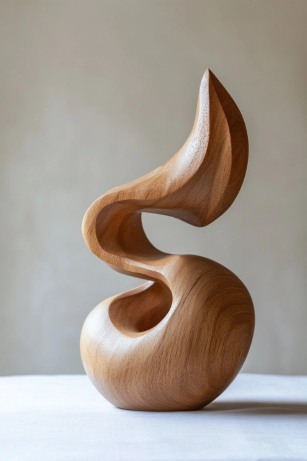 Abstract Wooden Sculpture Handcrafted Art Piece for Modern Home Decor