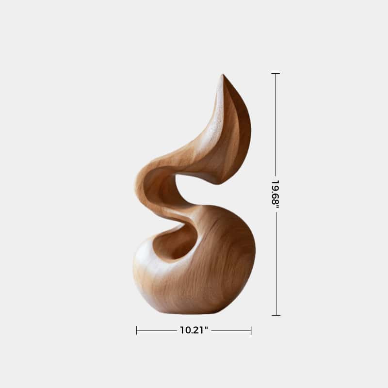 Abstract Wooden Sculpture Handcrafted Art Piece for Modern Home Decor