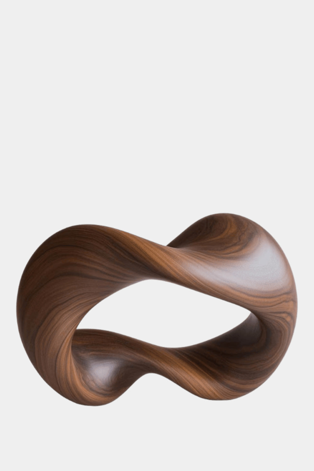 Handcrafted Wooden Möbius Strip Sculpture Modern Abstract Home Decor Art
