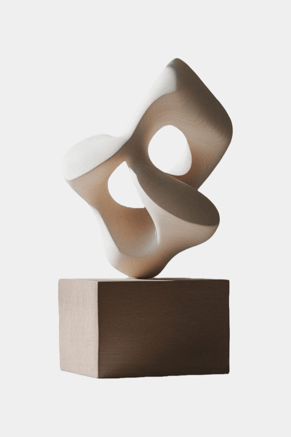 Modern Abstract Wooden Table Sculpture Handcrafted Wood Sculptures Art