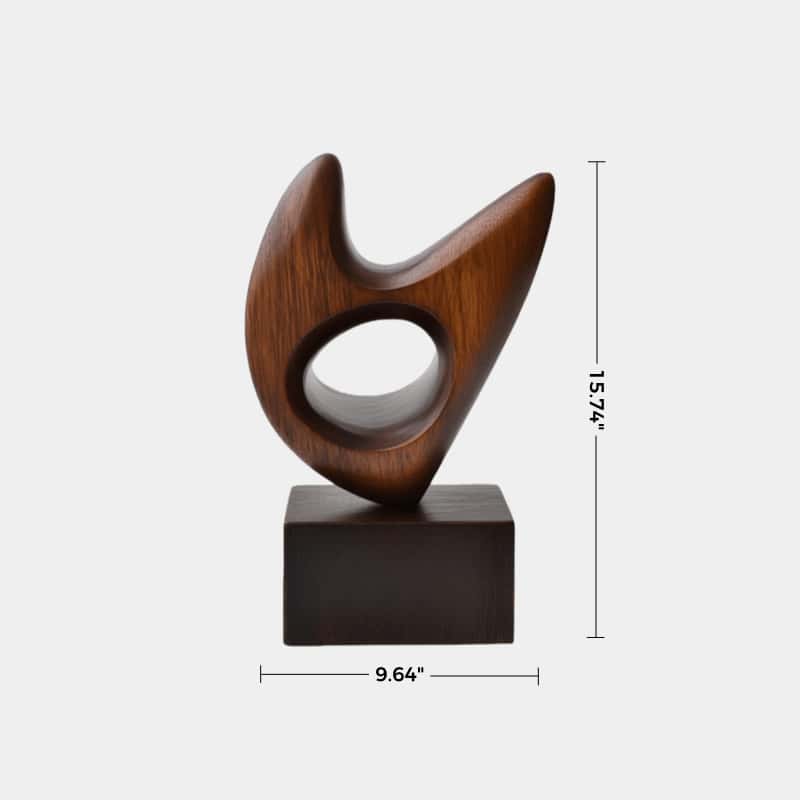 Modern Abstract Wooden Table Sculpture Handcrafted Wood Sculptures Art