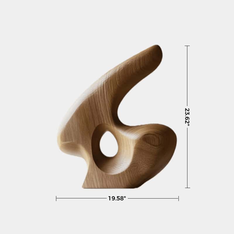 Abstract Wood Sculpture – Handcrafted Wooden Art for Modern Home Decor