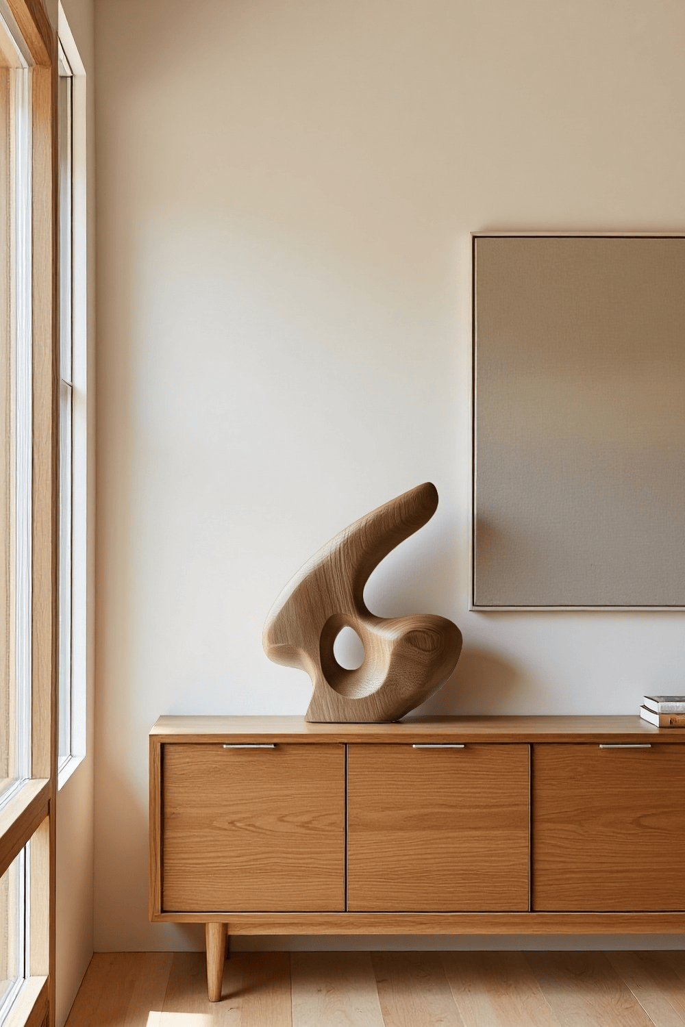 Abstract Wood Sculpture – Handcrafted Wooden Art for Modern Home Decor