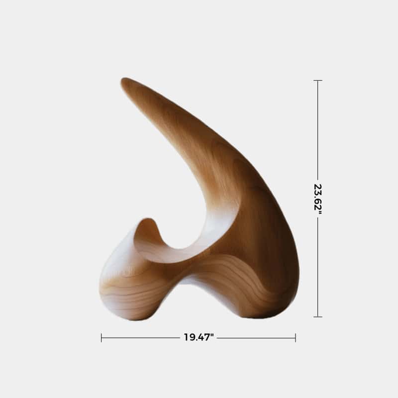 Abstract Wood Sculpture – Handcrafted Wooden Art for Modern Home Decor