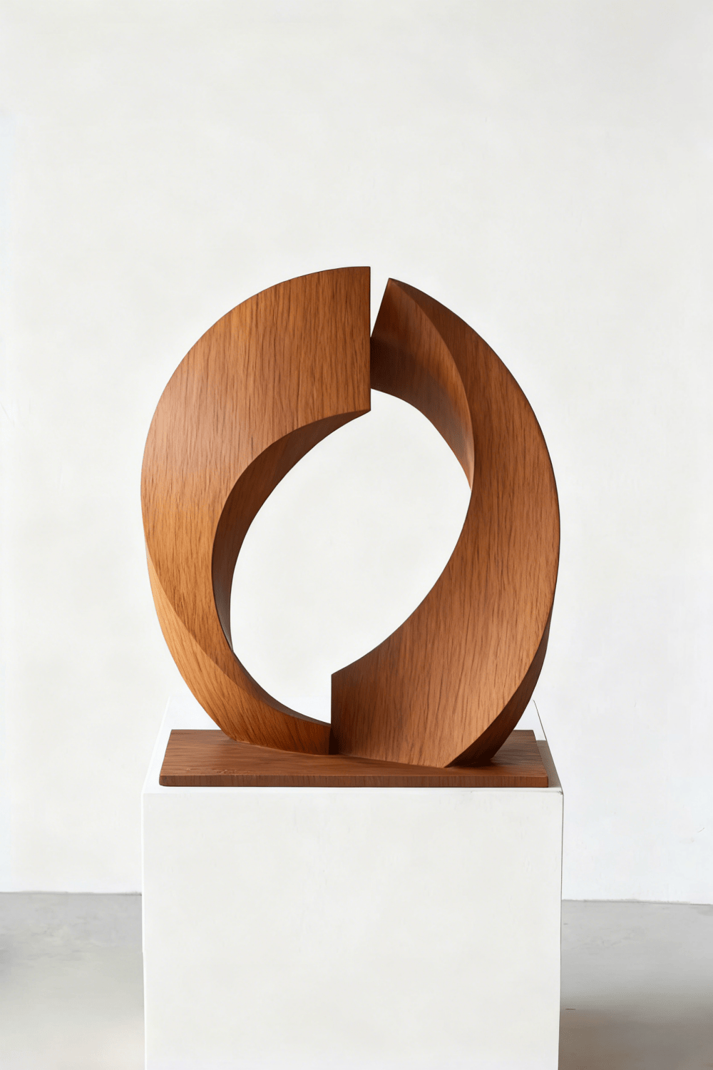 Handcrafted Abstract Wooden Sculpture Modern Minimalist Home Art Décor