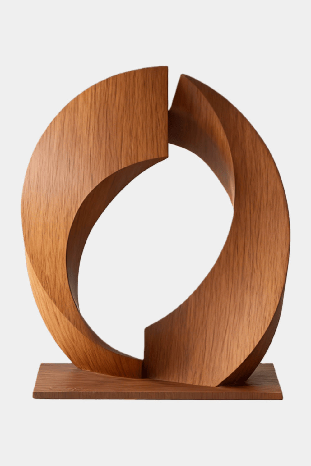 Handcrafted Abstract Wooden Sculpture Modern Minimalist Home Art Décor