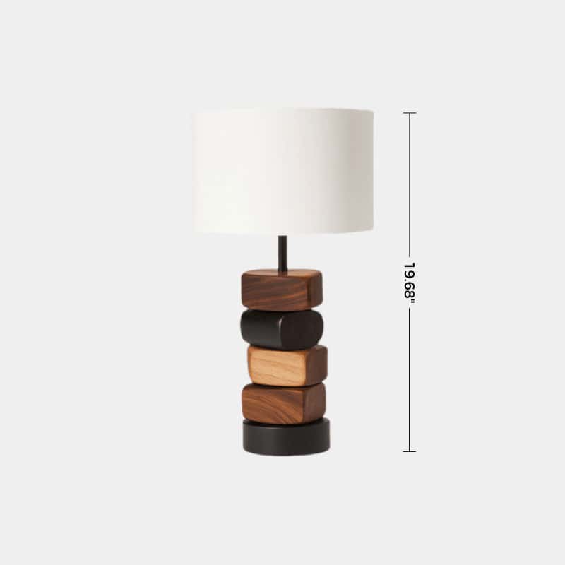 Abstract Wooden Lamp Wood Art Table Lighting Sculptural Wood Table Lamp