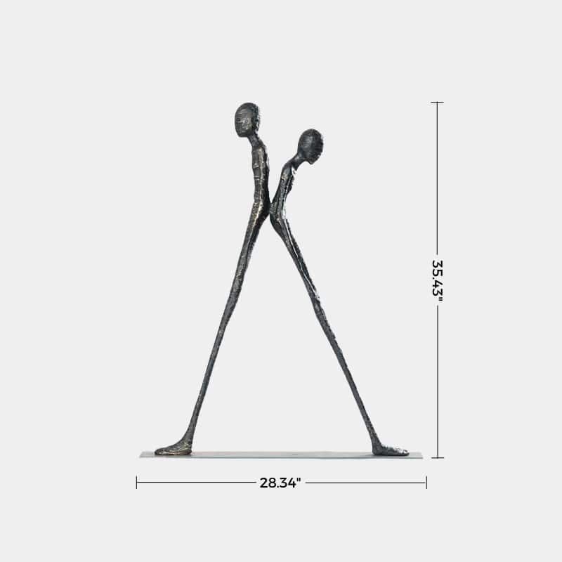 Abstract Metal Figure Statue Metal Human Sculpture Metal Art Human Figurine