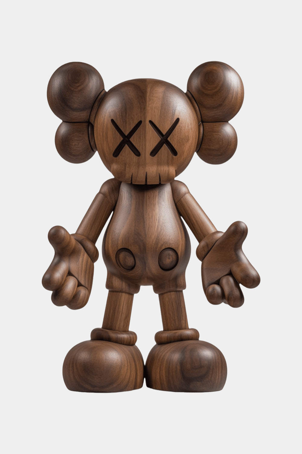 Wooden KAWS Figure Handcrafted Wooden Sculpture Art Modern Home Deco