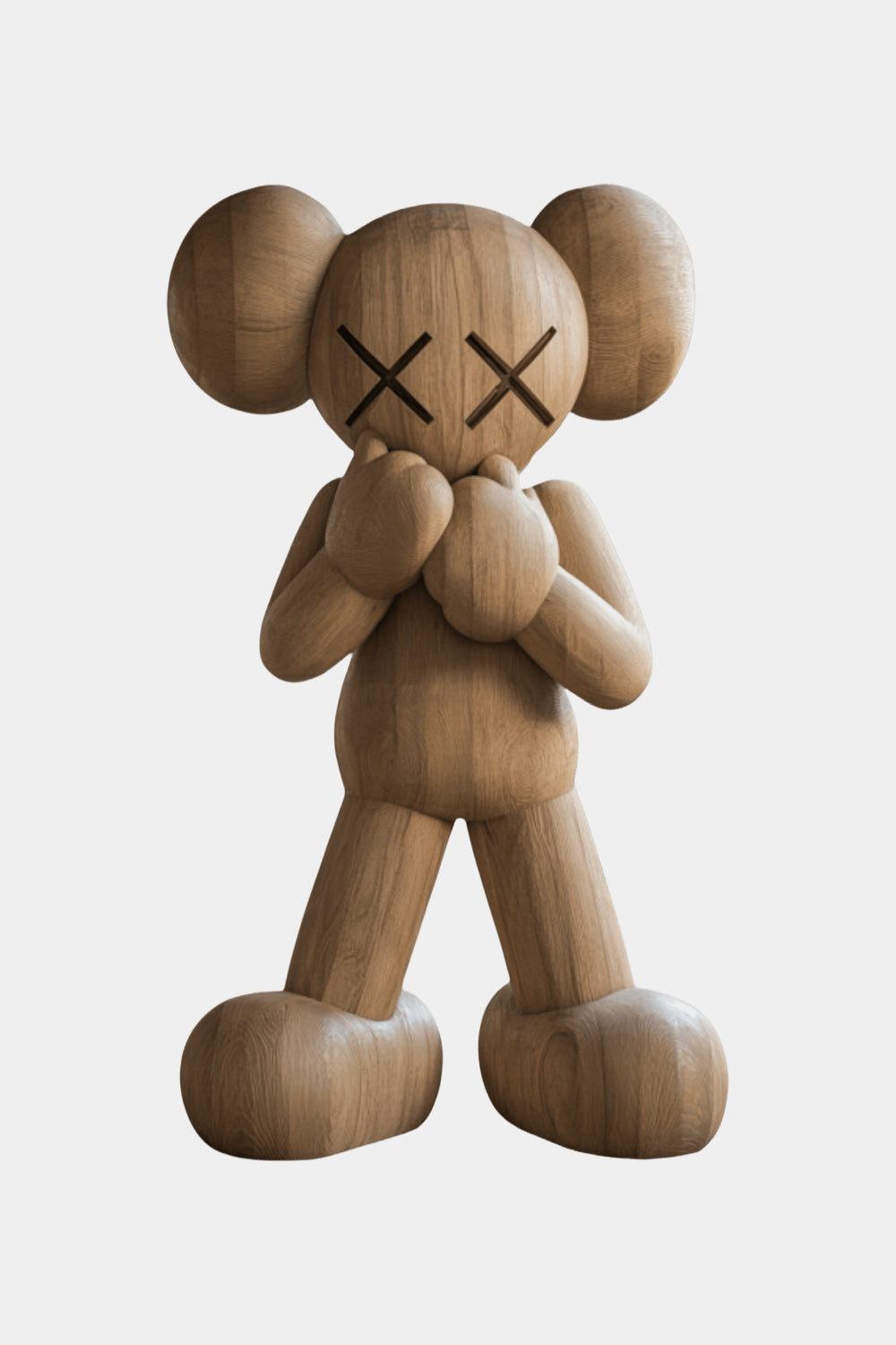 Wooden Kaws Style Sculpture Handmade Wood Sculpture Art Modern Figurines