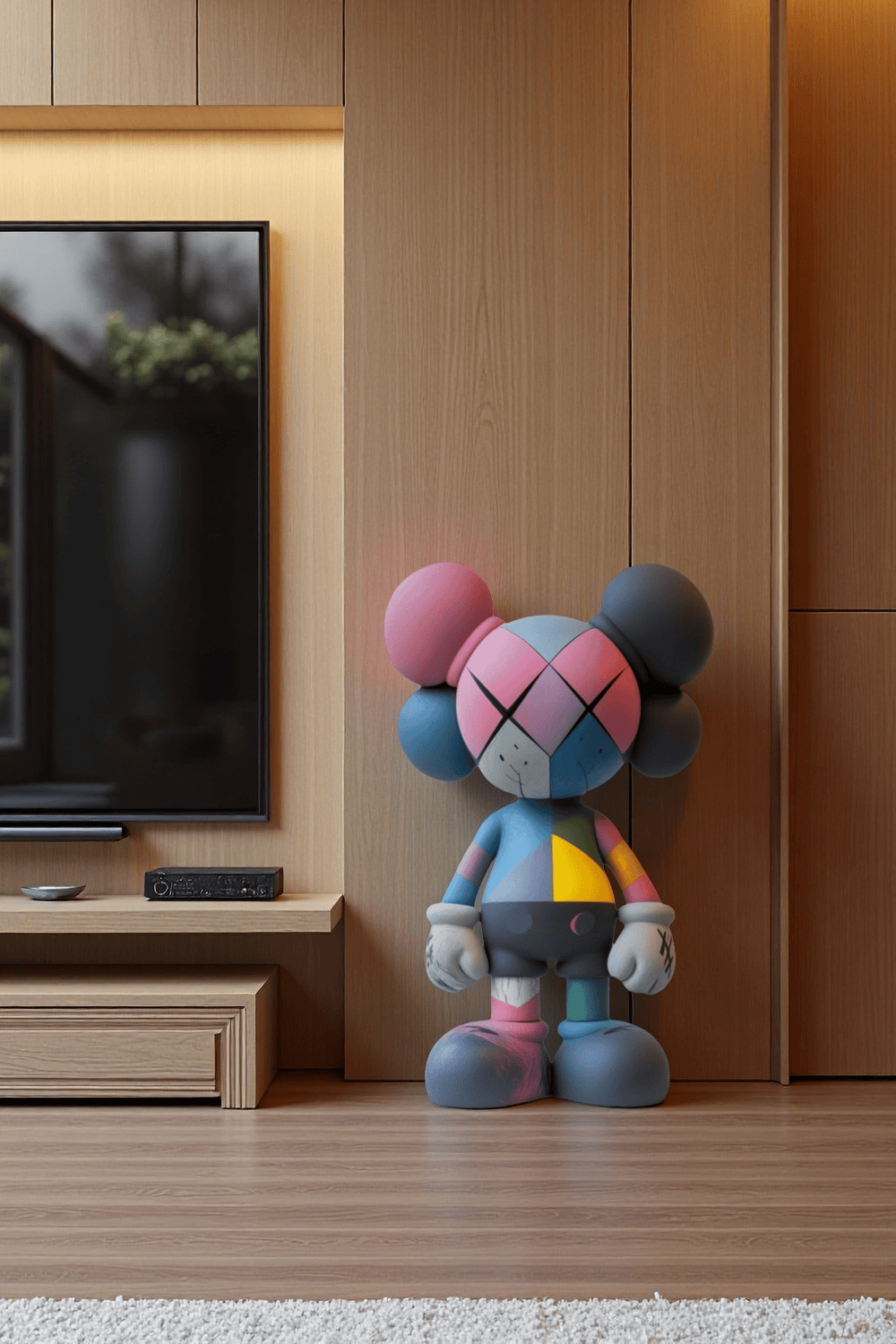 Large KAWS Floor Sculpture Modern KAWS Figure Statue Artistic Decor Art