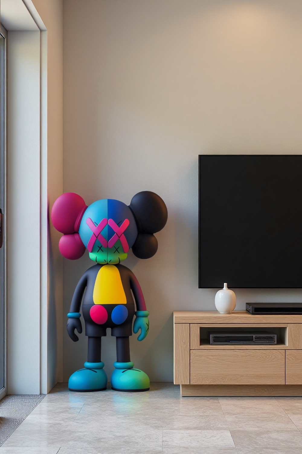 Large KAWS Floor Sculpture Modern KAWS Figure Statue Artistic Decor Art