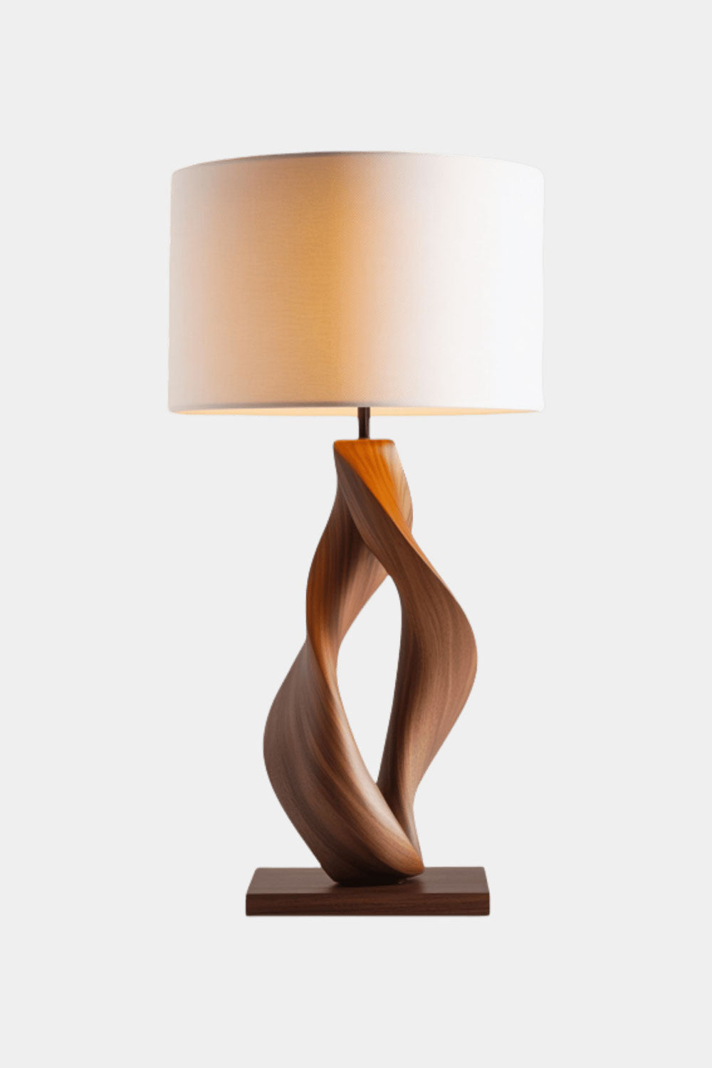 Handcrafted Wooden Table Lamp Elegant Natural Wood Lighting Home Decor
